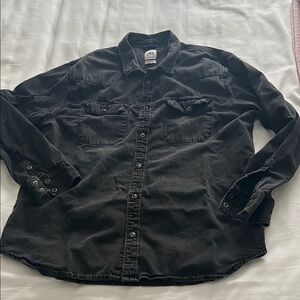 Zara Charcoal Casual Button Down Shirt